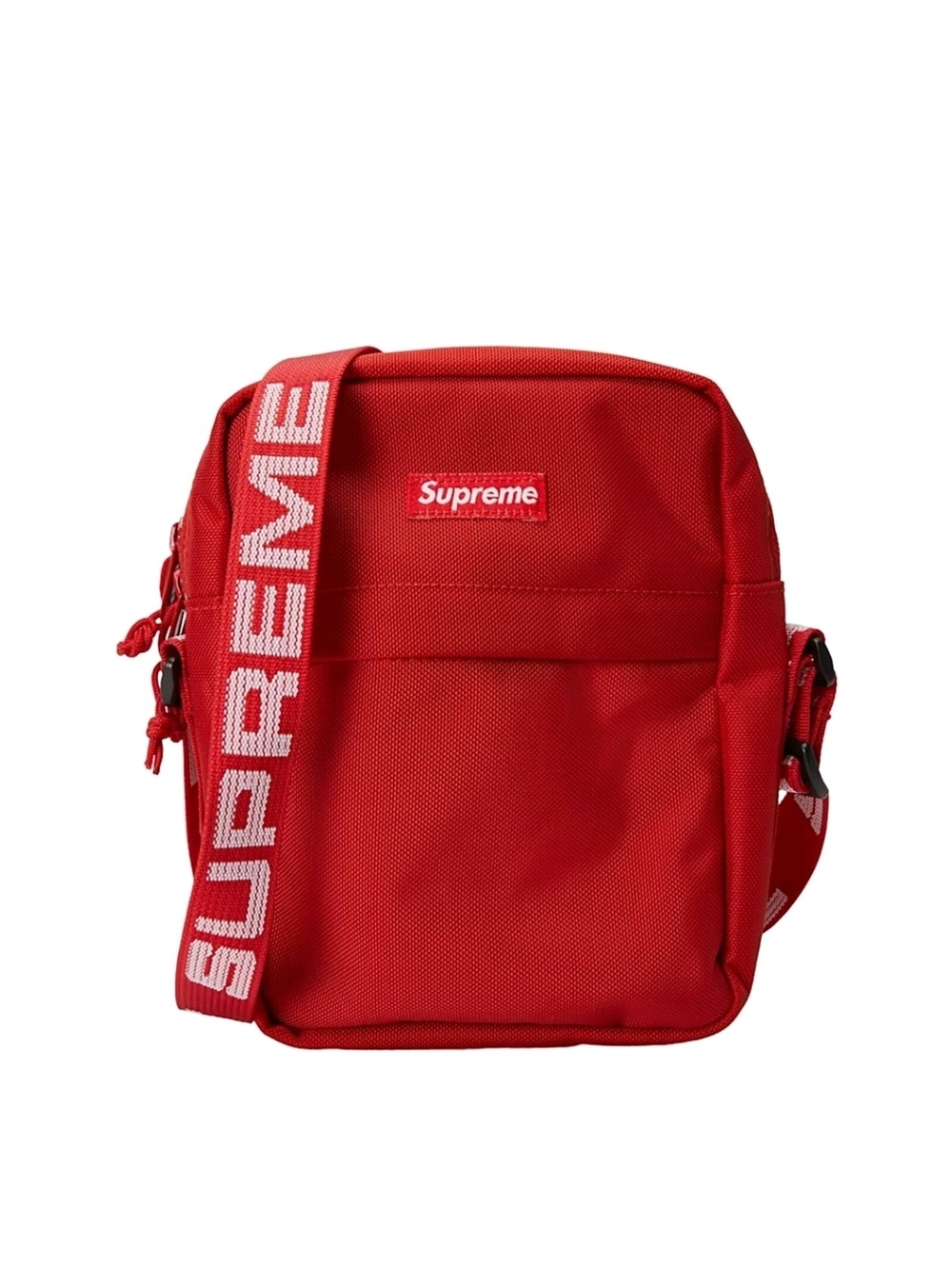 Supreme Red Shoulder Bag with White Logo Strap